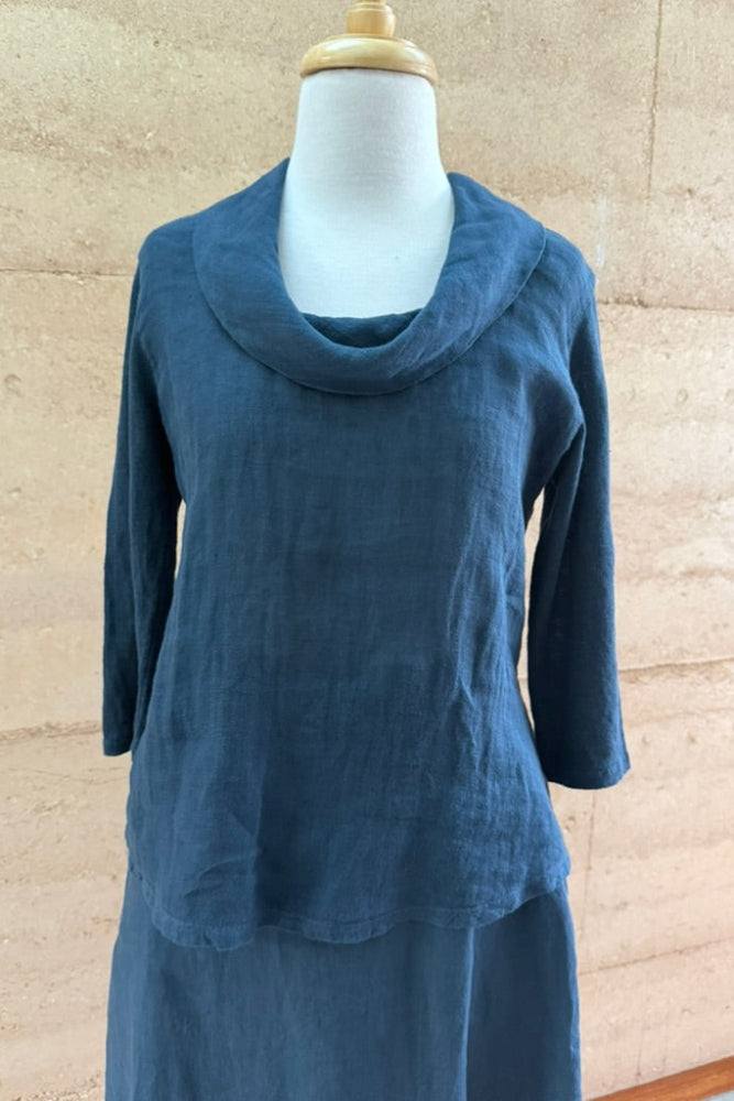 BlueBerry Mix Media Cowl - Navy