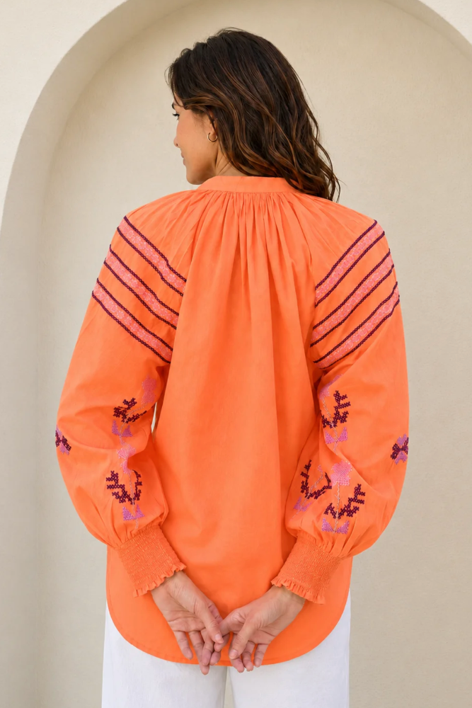 Azure and Indigo Clementine Oversized Shirt - Mango