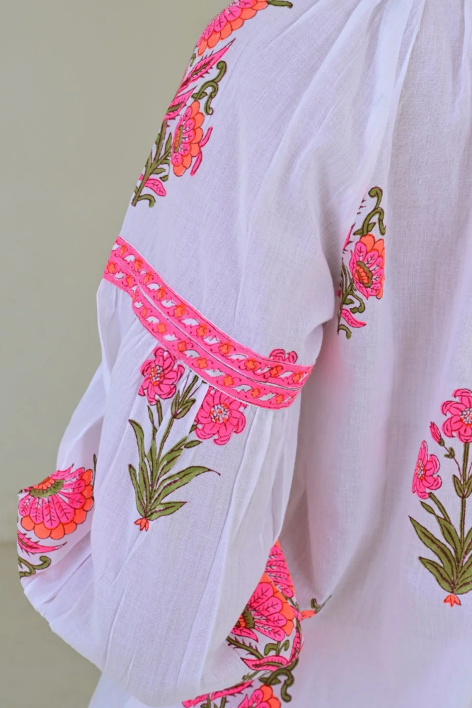 Azure and Indigo Tutti Frutti Blouse - Pink
