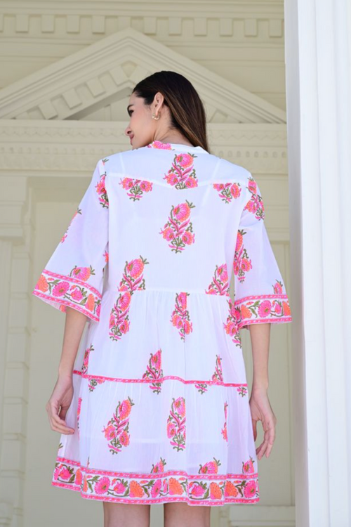 Azure and Indigo Tutti Frutti Swing Dress - Pink