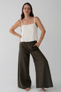 Lilly Pilly Letty Linen Pants - Khaki
