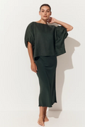Lilly Pilly Tina Linen Top - Forest