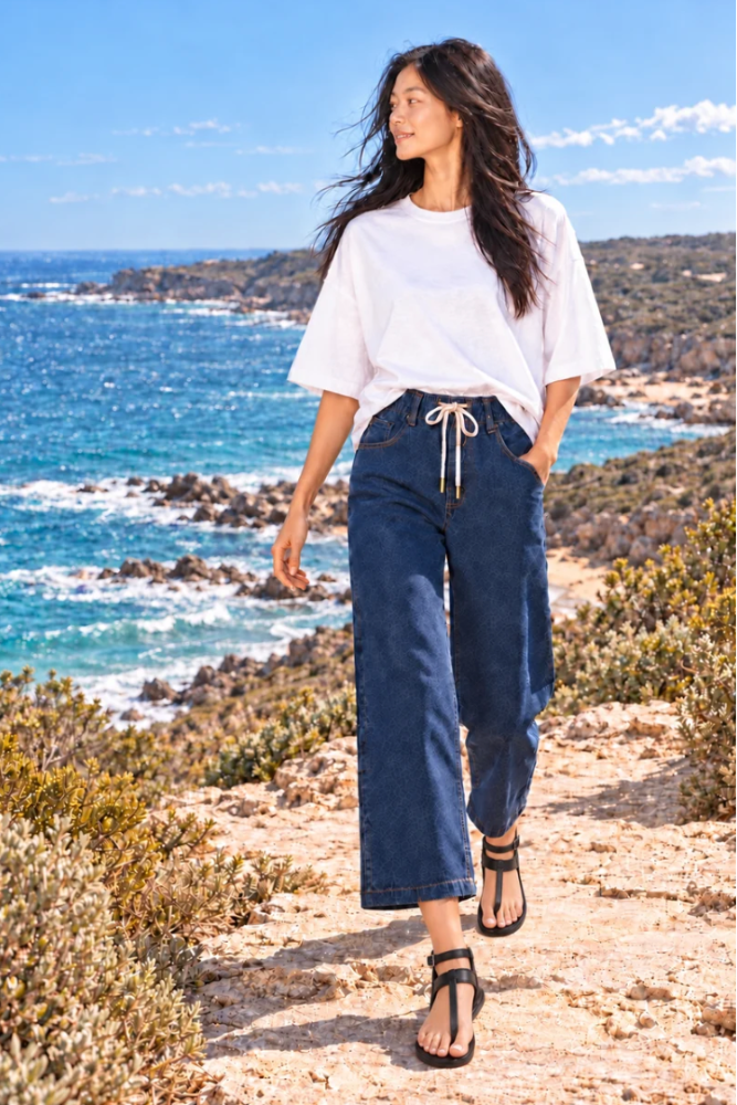 Style Laundry Rubi Crop Jeans - Indigo Blue