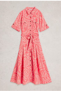 White Stuff Tiff Linen Blend Shirt Dress Coral Multi2.png