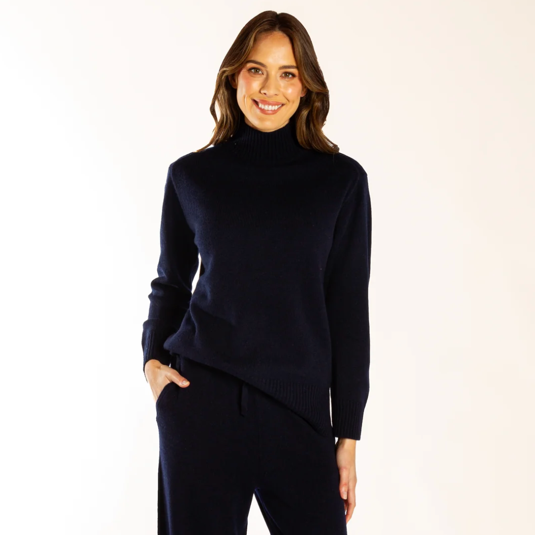 Bow & Arrow Navy Polo Neck.png