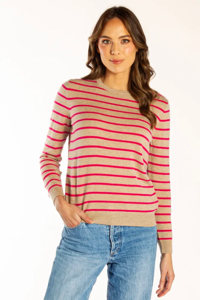 Bow & Arrow Latte Pink Breton Crew Neck.png