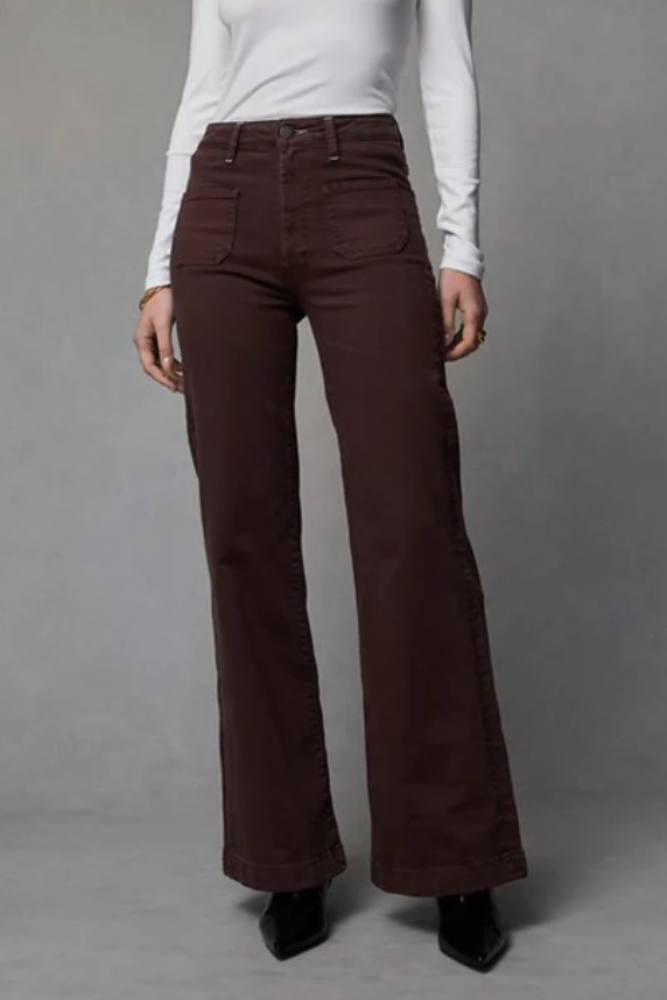 Dricoper Indy High Rise Wide Leg Jeans - French Roast.png