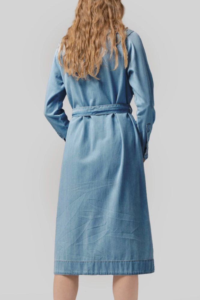 Dricoper Naia Denim Dress - Sunbleached1.png