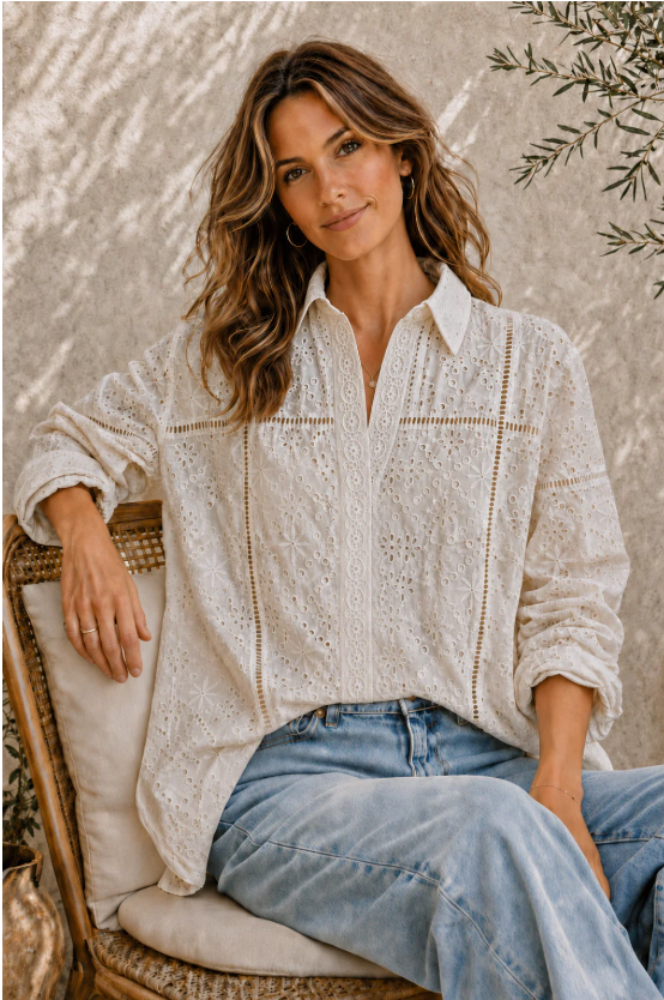 Azure and Indigo - Lacewood Shirt - Offwhite.png