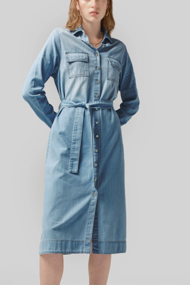 Dricoper Naia Denim Dress - Sunbleached.png