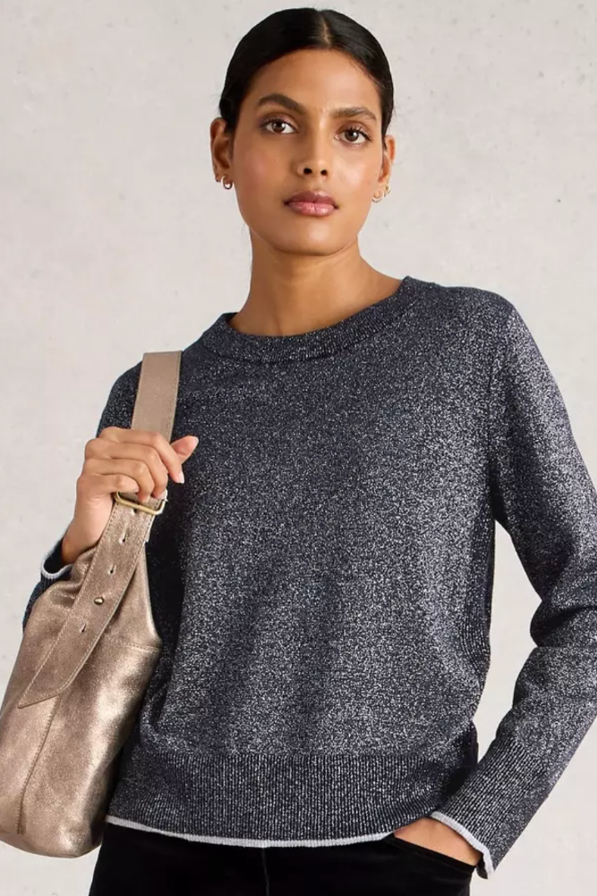 White Stuff Katie Sparkle Jumper - Dark Navy1.png