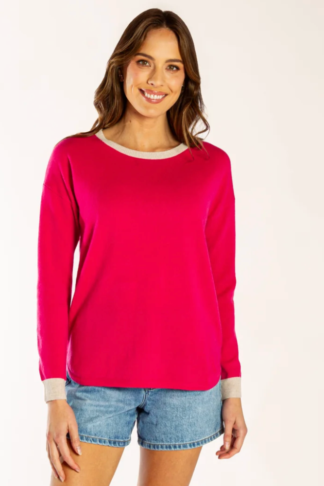 Bow & Arrow Hot Pink Swing with Oatmeal Contrast.png