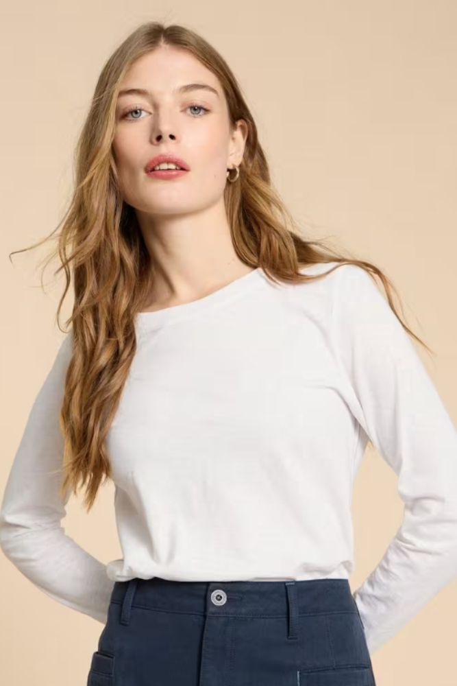 White Stuff Clara LS Tee - White.png