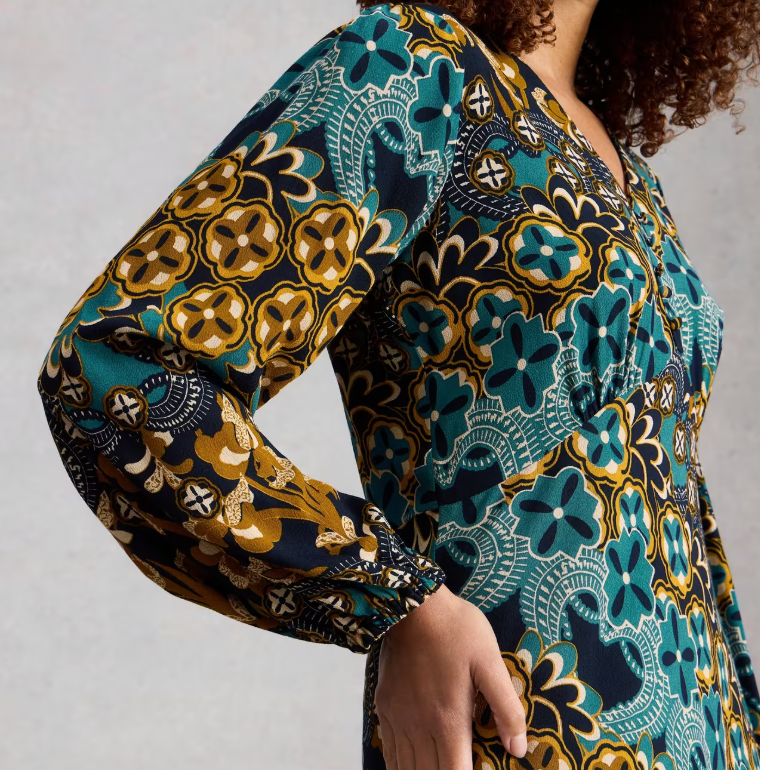 White Stuff Hope Bias Cut Dress - Navy Multi1.png