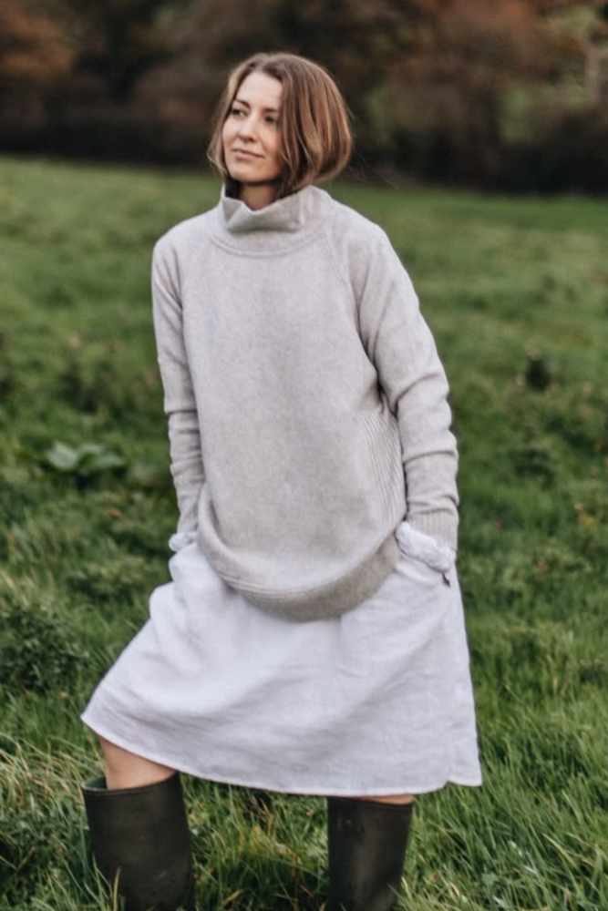 Bow & Arrow Grey Funnel Neck3.png