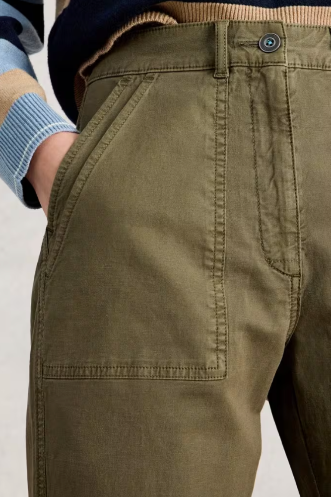 White Stuff Twister Chino Trouser - Khaki Green2.png