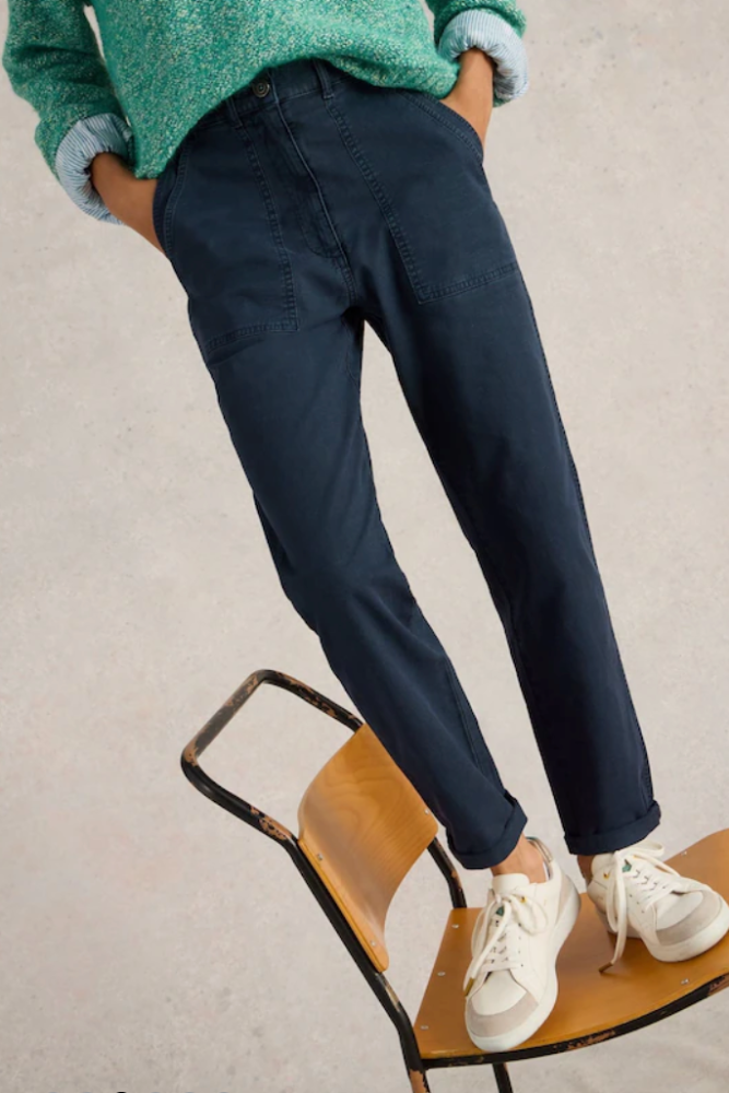 White Stuff Twister Chino Trouser - Navy1.png