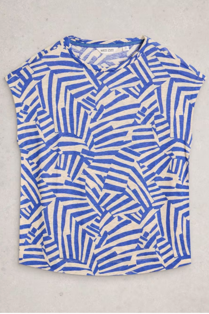 White Stuff Rowan Linen Tee Blue Print2.png