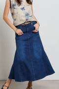 Dricoper Abby Indigo Blue Flare Skirt2.png