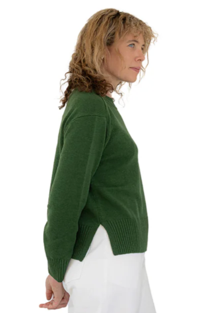 Bow & Arrow Green Boxy Crew Neck1.png
