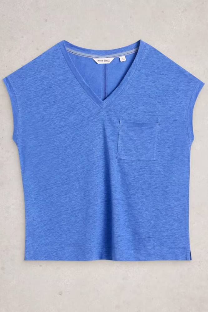 White Stuff Iris Linen Tee Bright Blue2.png