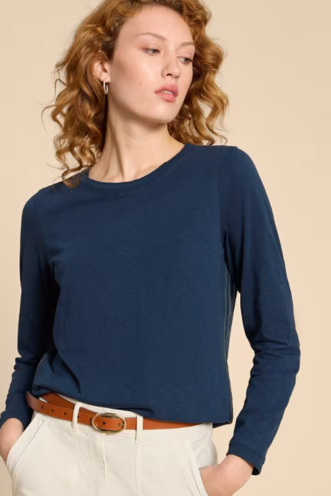White Stuff Clara LS Tee - Dark Navy.png