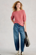 White Stuff Gigi Washed Jumper - Mid Pink.png