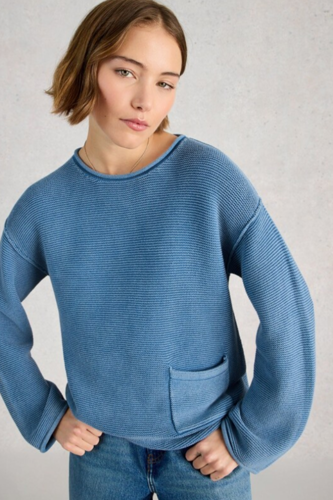 White Stuff Gigi Washed Jumper - Midnight Blue1.png